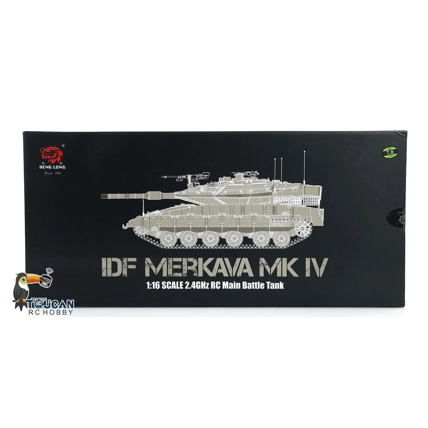 1/16 Heng Long RC Tank 3958 IDF Merkava MK IV Metal Driving Gearbox 360 Rotating Barrel Recoil Tanks Model