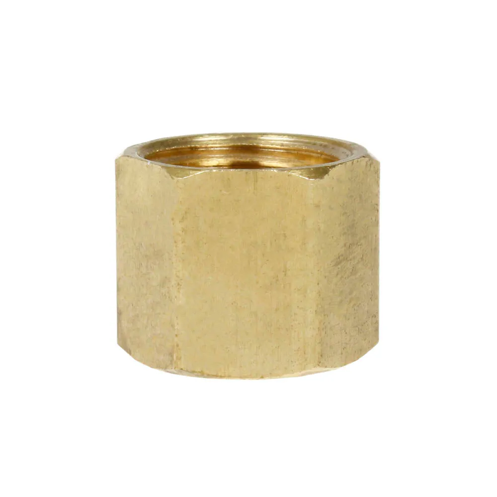 1/4" Compression Nut Hex Shape 7/16"-24 Thread Size Solid Brass Fitting New
