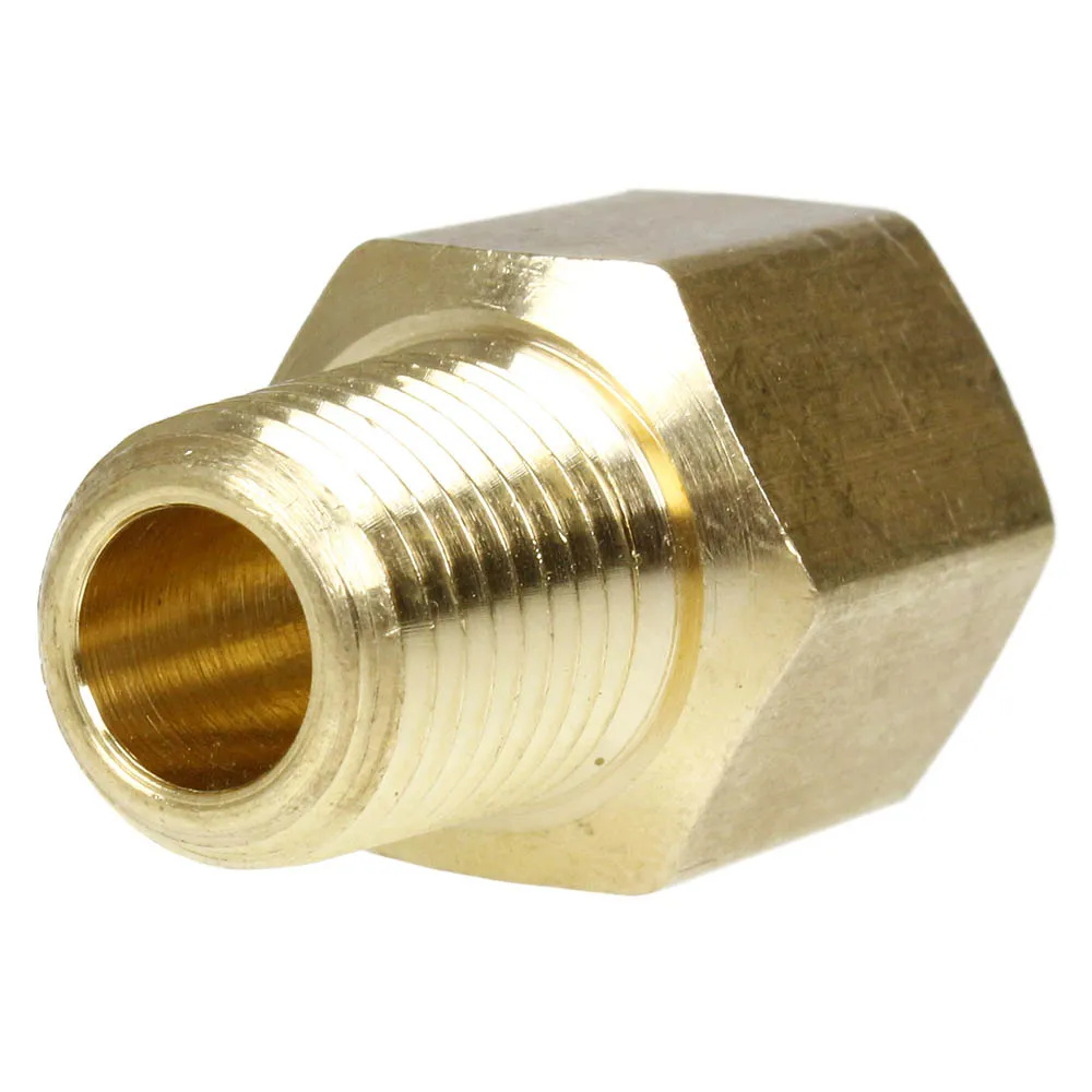 1/4" x 1/4" Female NPTF x Male NPTF Solid Brass Extension Adapter Pipe Fitting