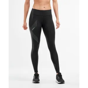 2XU Women's Mid-Rise Compression Tight - Black/Dotted