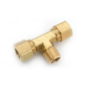 3/8 OD X 1/4 MPT   Brass Compression Tee