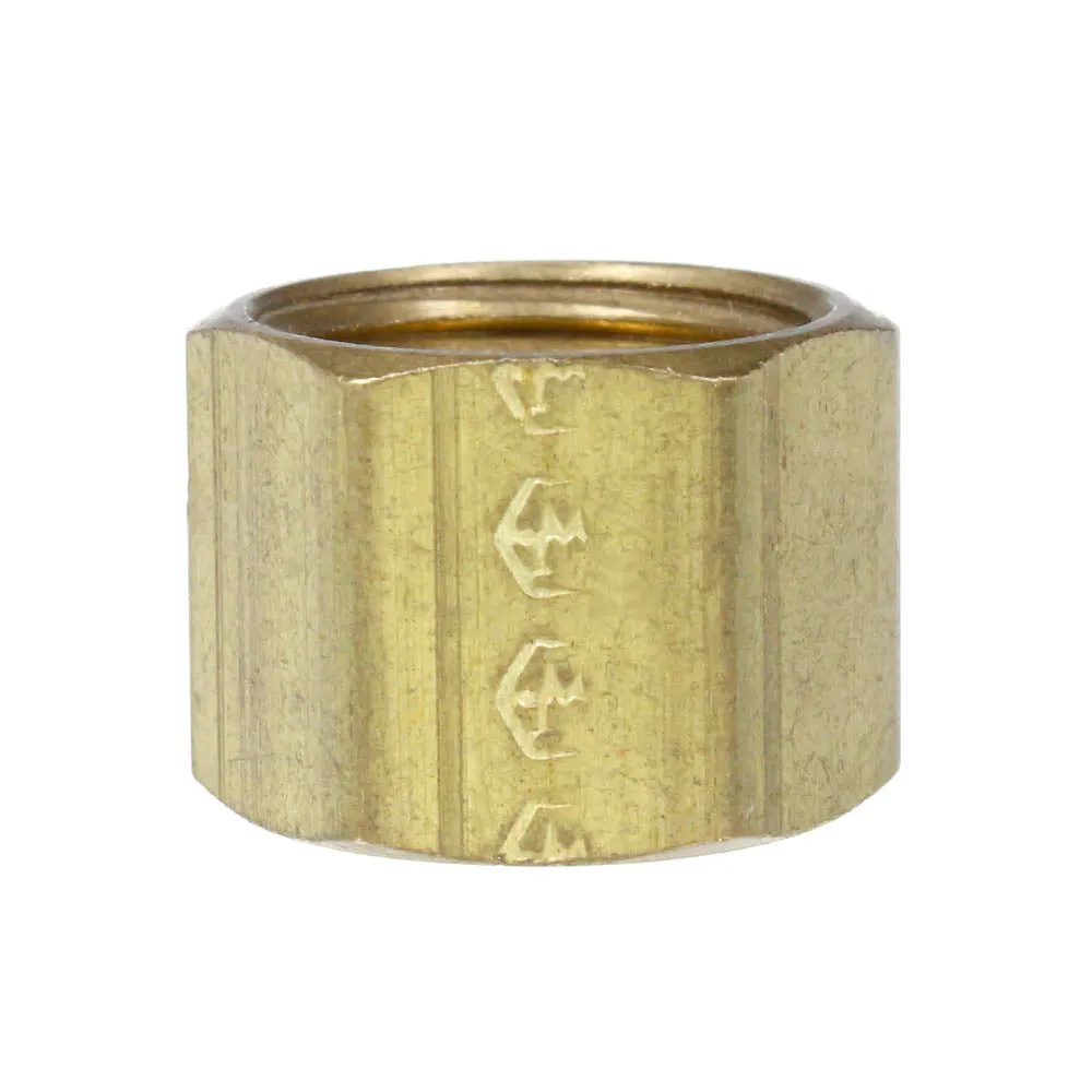 5/16" Compression Nut Hex Shape 1/2"-24 Thread Size Solid Brass Fitting New