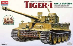 Academy 1/35 Tiger I Wwii Tank Exterior Model Plastic Model Kit