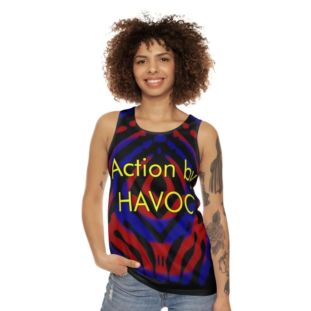 Action Havoc Unisex Tank Top for Science Fiction Stunt Enthusiasts