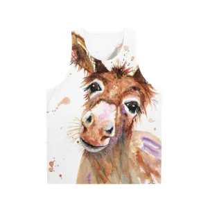 Adorable Donkey Face Unisex Tank Top for Animal Lovers