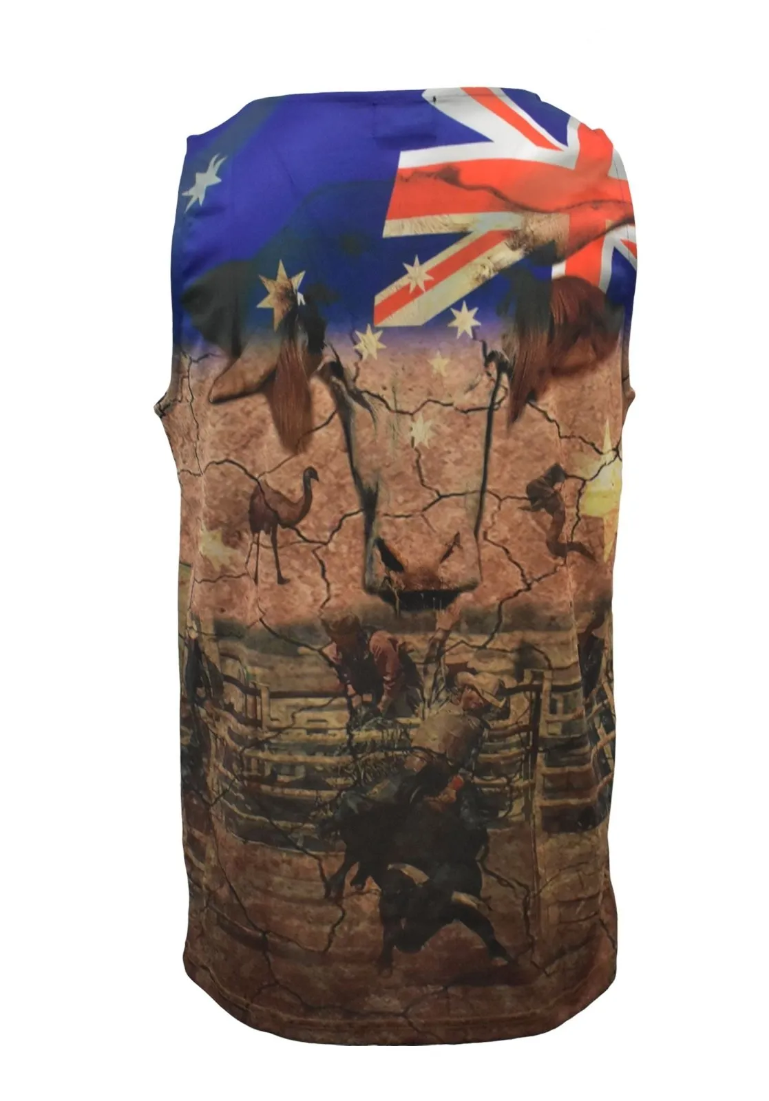 Adult UV Protective Tank Top Singlets - My Country Australia Plus  Size
