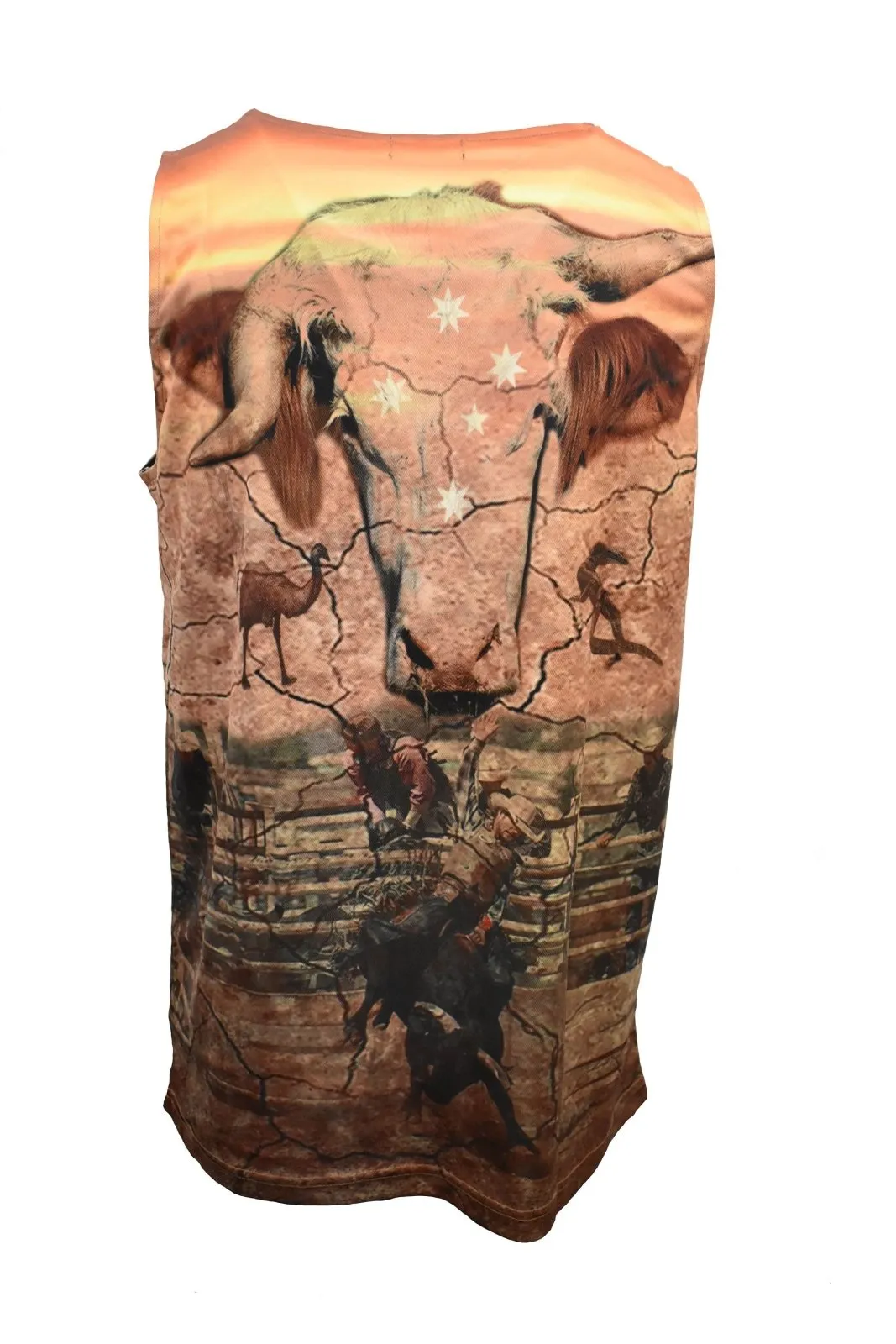 Adult UV Protective Tank Top Singlets - My Country Sunrise