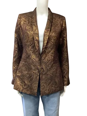 Alice   Olivia Gold Print Blazer W/Tags Size 6