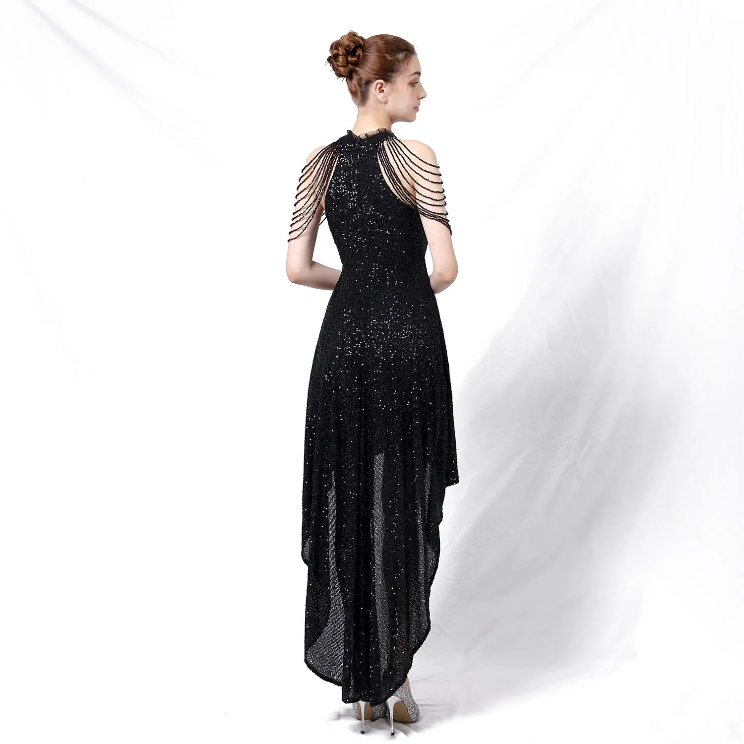 Amphitrite-18218-Beaded Hip Wrap Formal Dresses