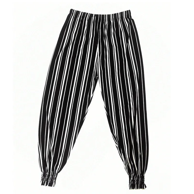 Anti Mosquito Pants Lantern Jogger Women Ice Silk Summer High Waist Drape Thin Slim Look Pants