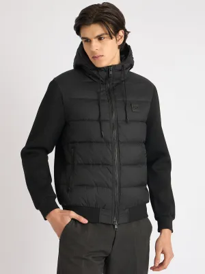 Antony Morato Men Black Solid Hooded Full Sleeves Puffer Jacket