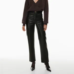 Aritzia Wilfred The Melina Faux Leather High Rise Straight Pants (6)