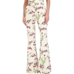 BCBGMAXAZRIA Womens Crep High Waist Flared Pants