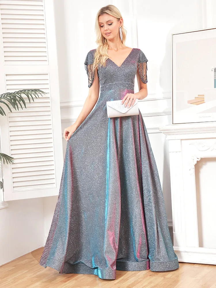 Beading Flash Women's Evening Party Dress