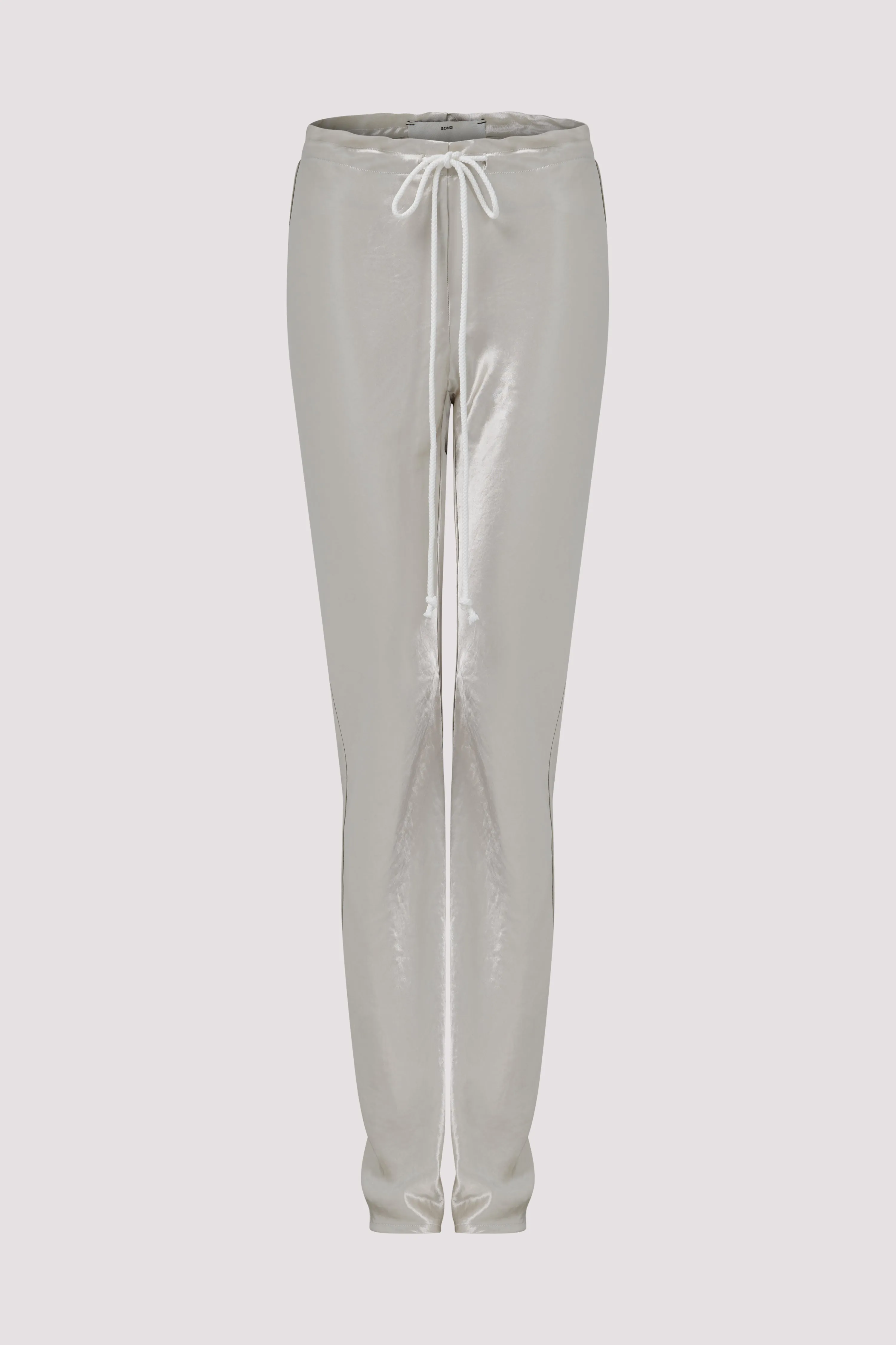 Beige Bias Flared Pants