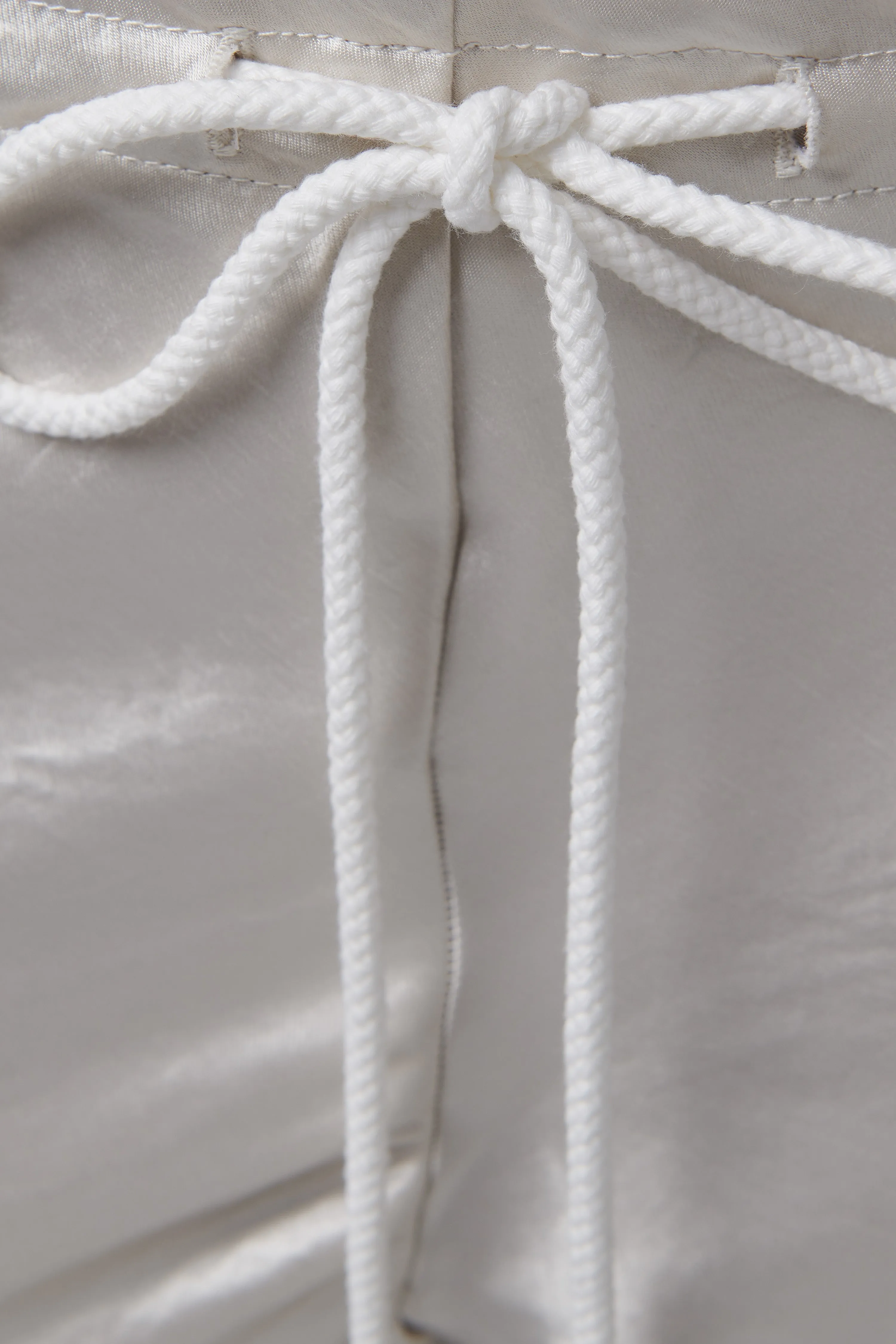 Beige Bias Flared Pants