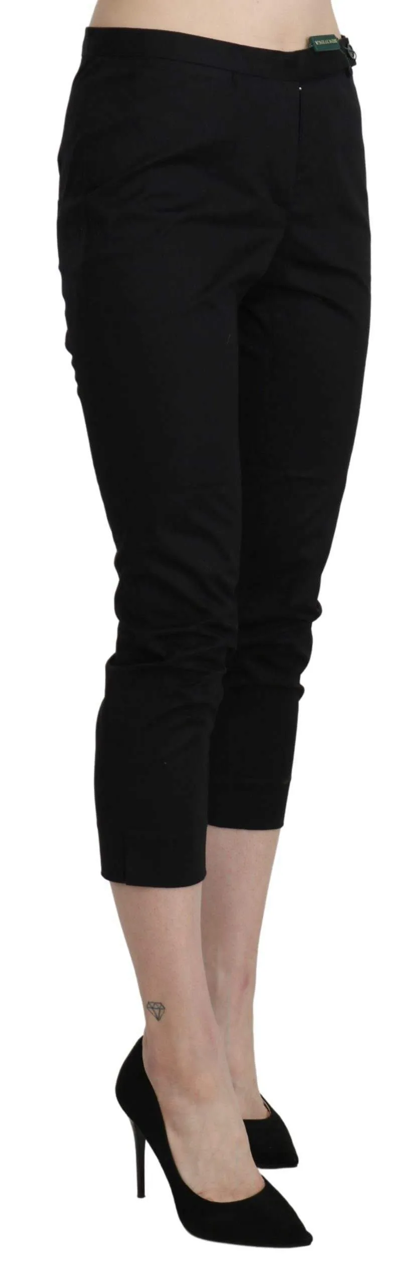 BENCIVENGA  High Waist Skinny Cropped Dress Trouser Pants