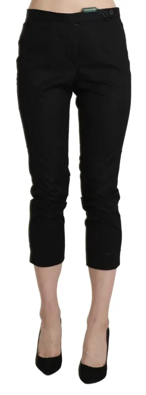 BENCIVENGA  High Waist Skinny Cropped Dress Trouser Pants