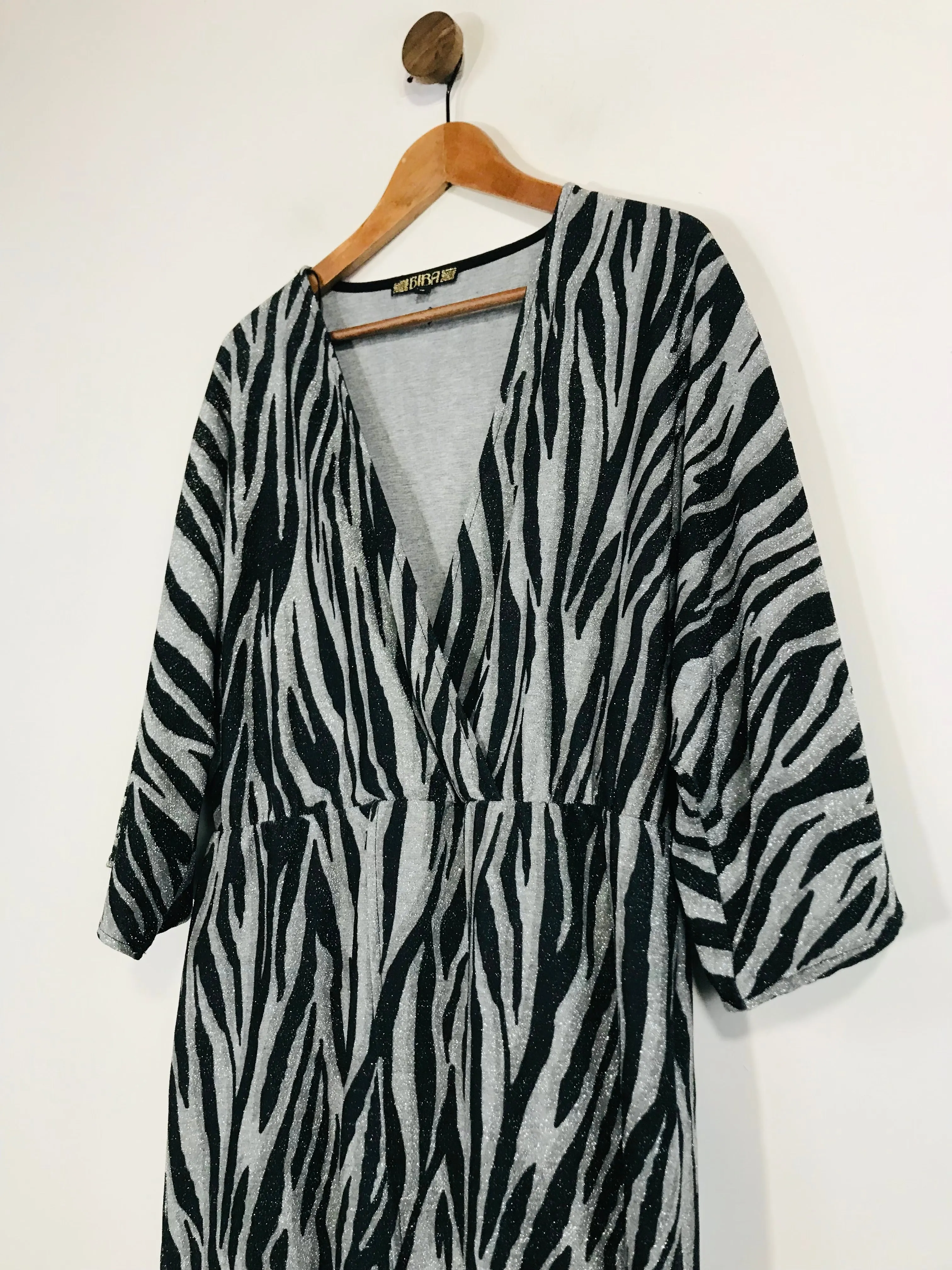 Biba Women's Sparkle Zebra Wrap Dress | UK18 | Multicoloured