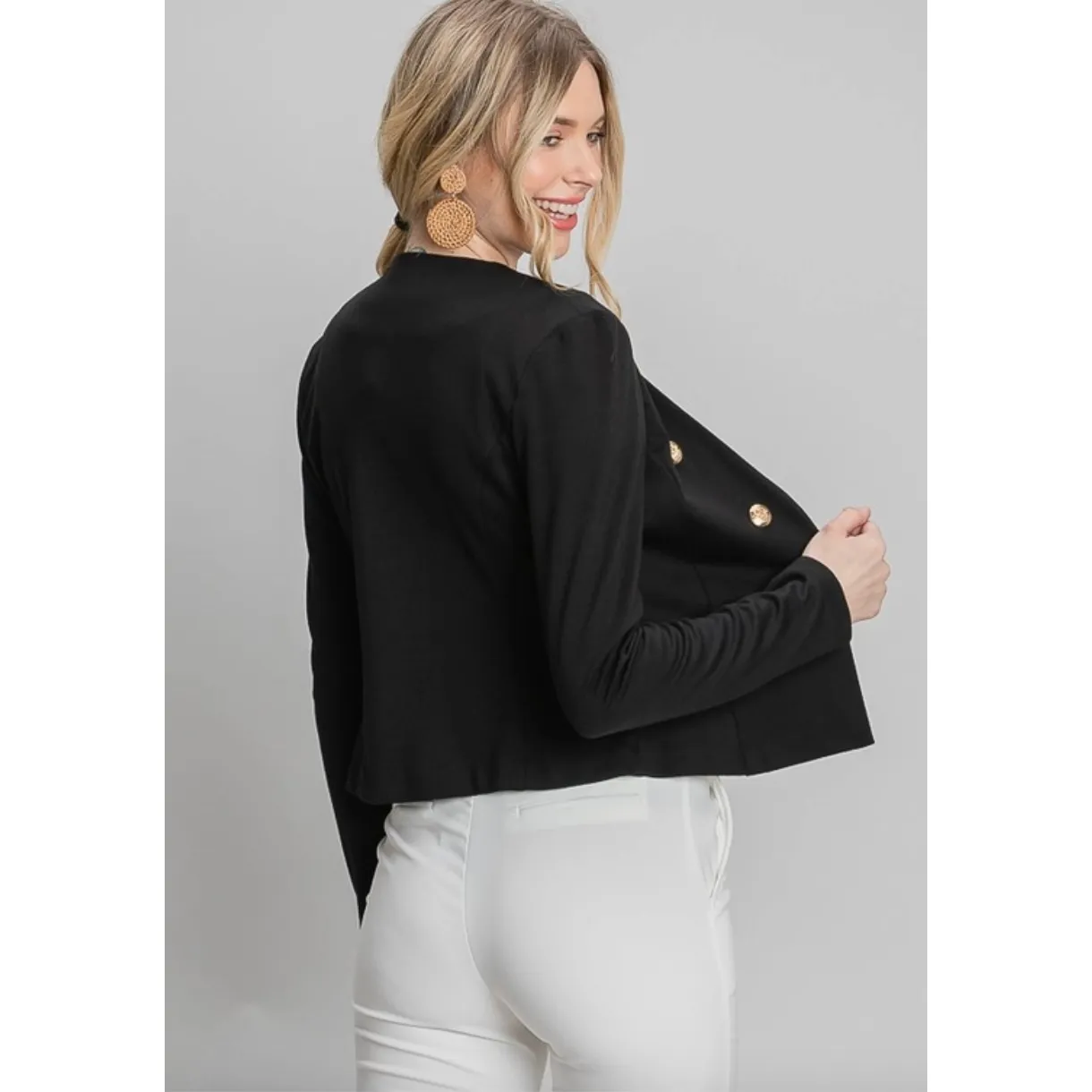Black & Gold Blazer Jacket