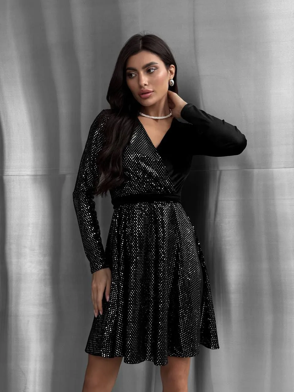 Black mini dress “Vela”
