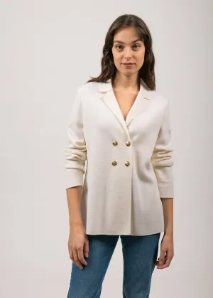 Blazer en laine Charente - à double boutonnage (BLANC)