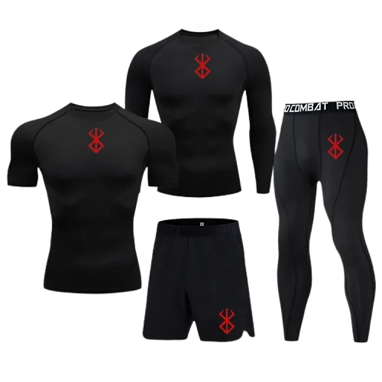 BOS RED 4PCS SET RASH BUNDLE FIT