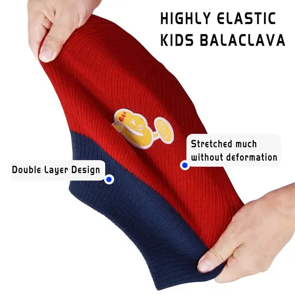 Botack Kids Knitted Balaclava Ski Mask, Winter Warm Elastic Balaclava Face Mask for Skiing Snow Sports Girls Boys