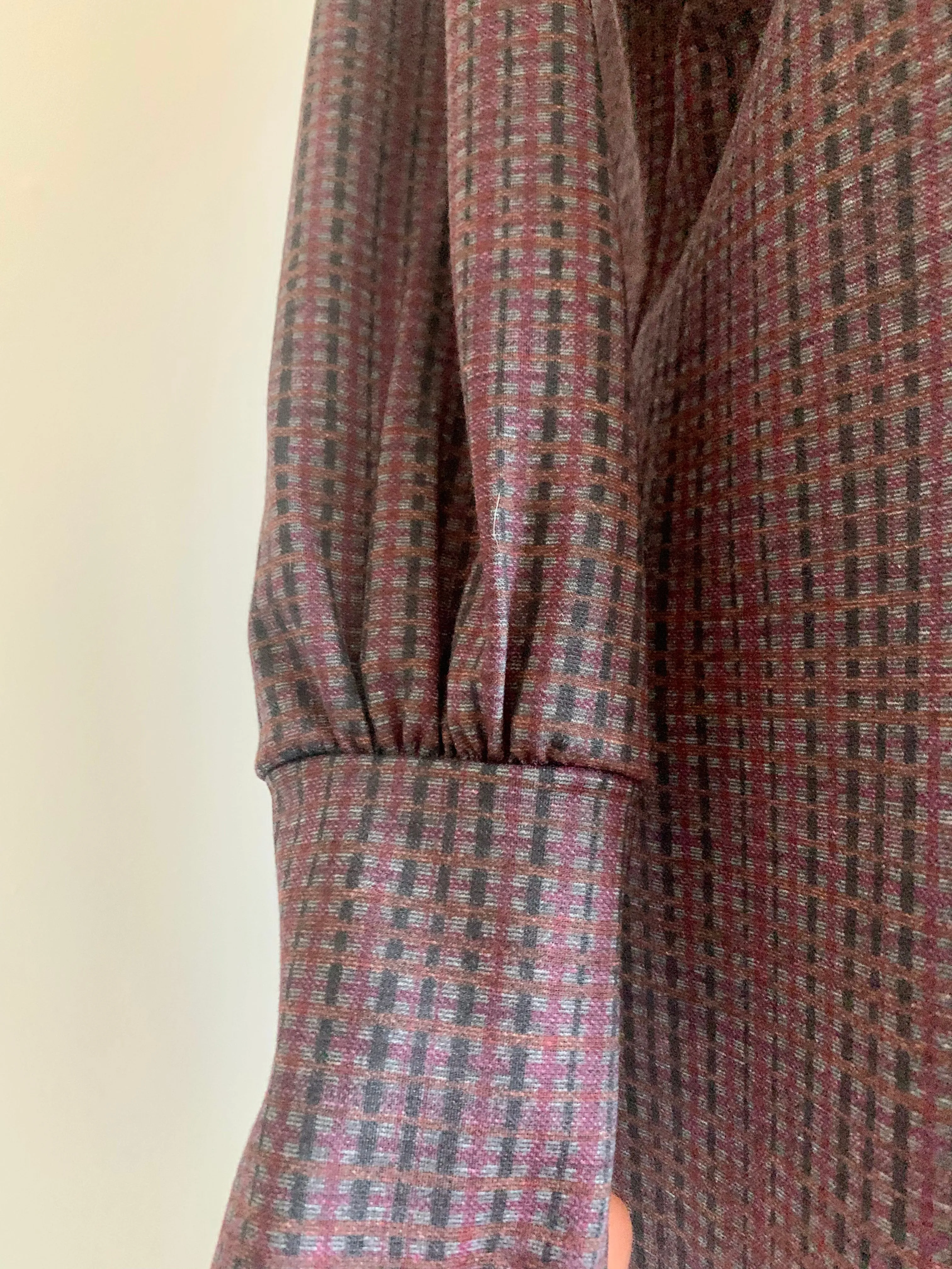 Bryn Ruffle Top ~ Raspberry Plaid Size XS/S #BRYNP