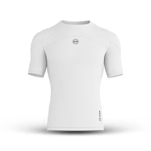 BWB Men's White Compression Top Short Short Sleeve