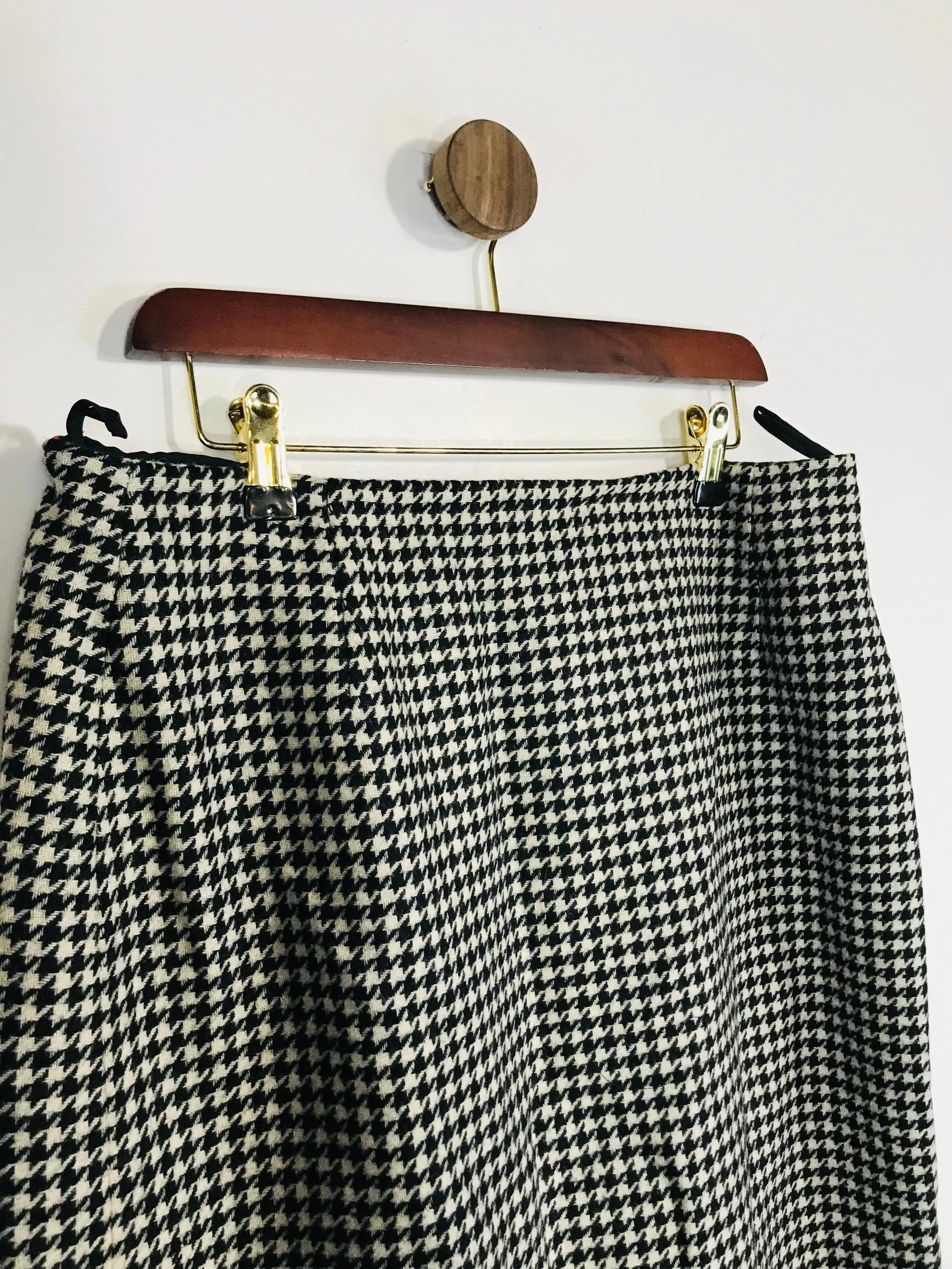 Cache d’or Women's Wool Vintage Midi Skirt | L UK14 | Multicoloured