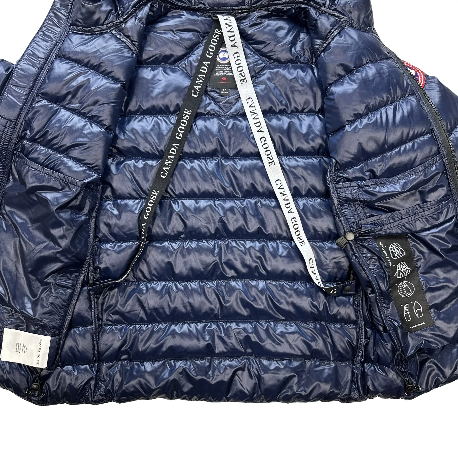 Canada Goose Navy Crofton Hoody Packable Jacket - Small