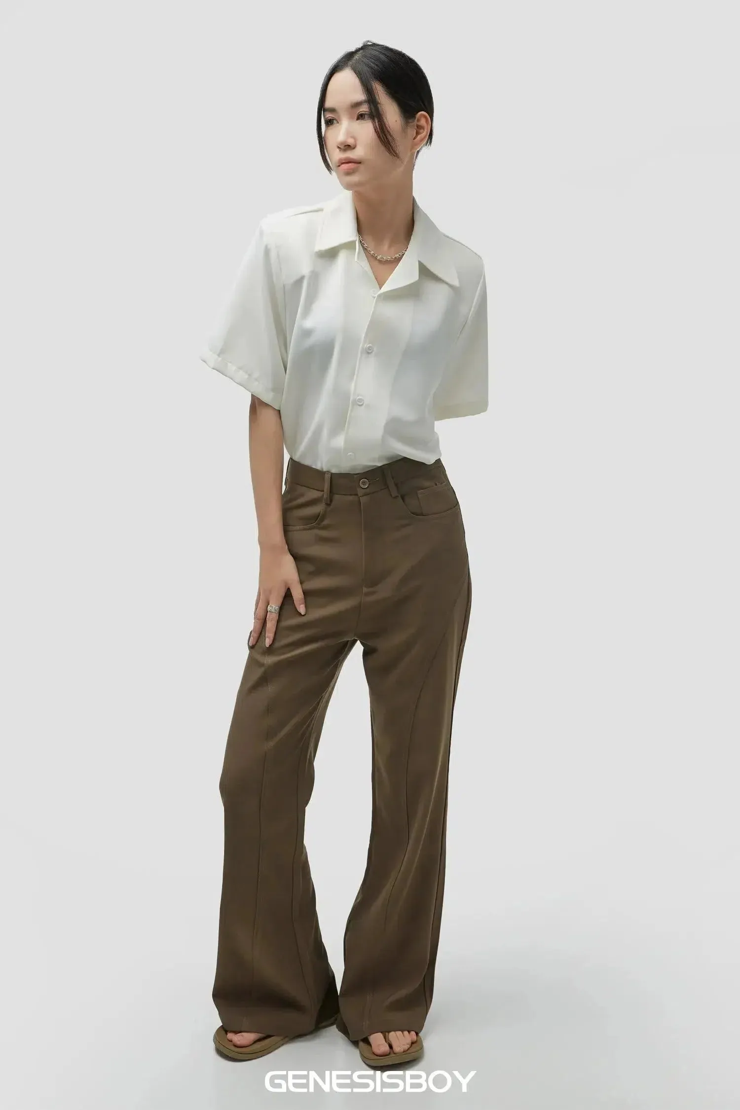 Chicmy- Wide-Leg High-Waist Pants