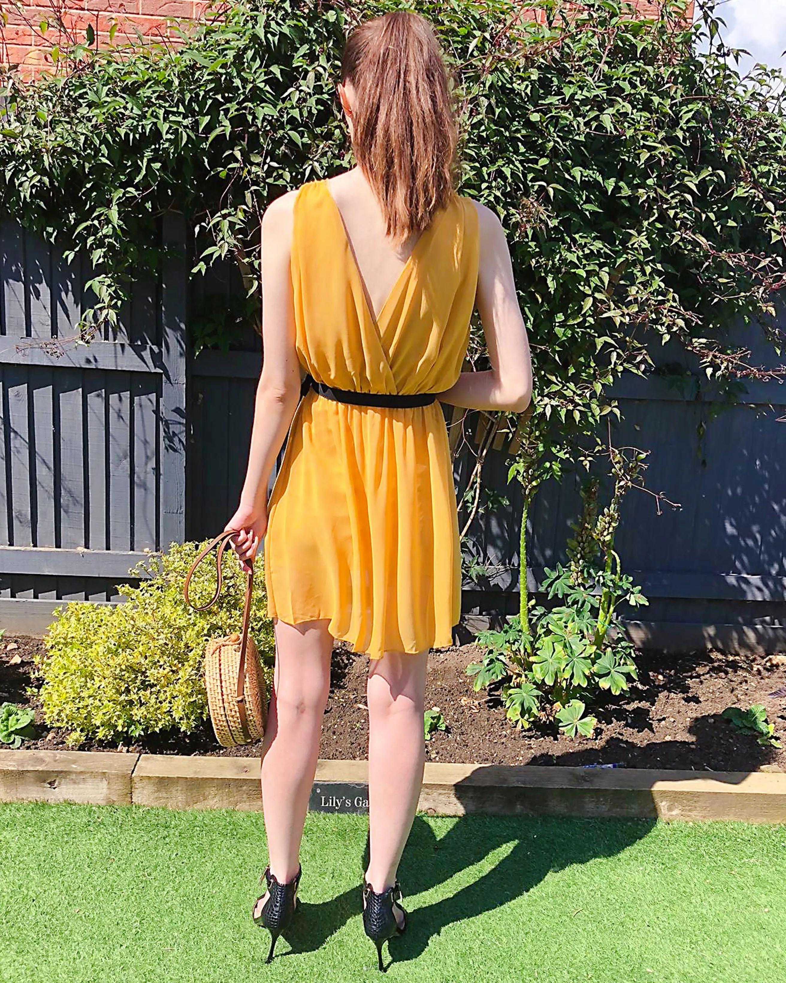 Chiffon wrap dress (YELLOW)