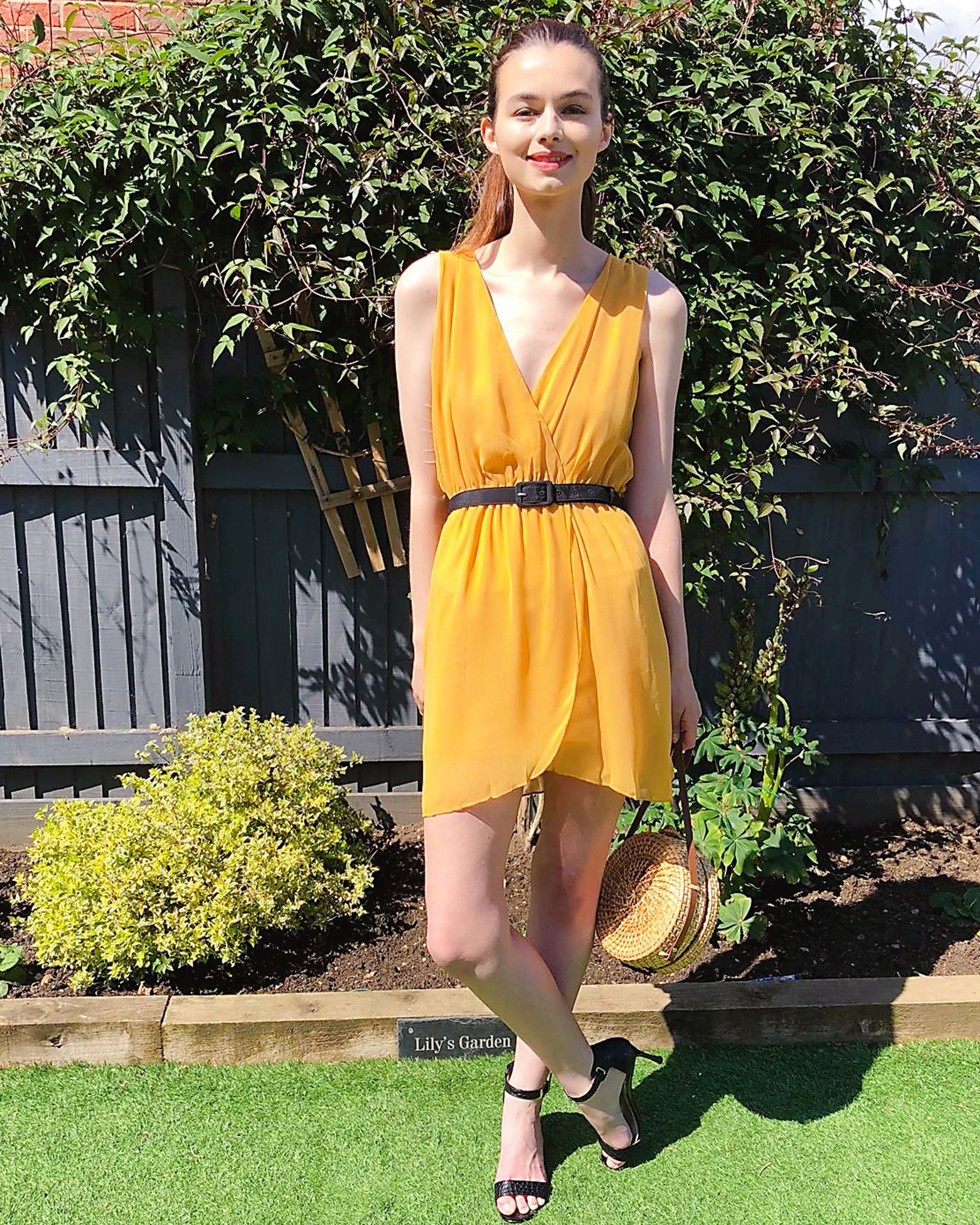 Chiffon wrap dress (YELLOW)