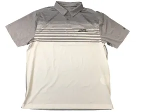 Cincinnati Bearcats Under Armour Heatgear White Gray Stripe Golf Polo T-Shirt(L)