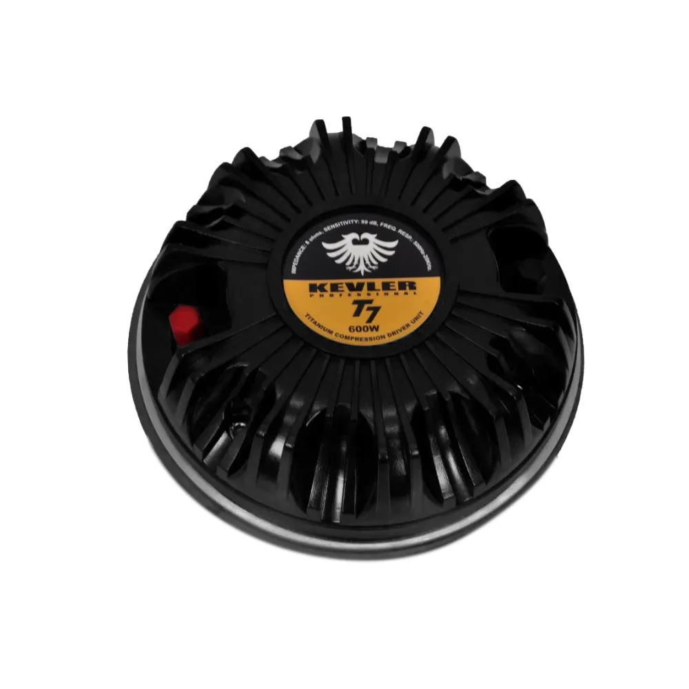 [CLEARANCE] KEVLER T-7 600W Titanium Dome Shape Compression Driver with 75mm Voice Coil, 8 Ohms Impedance and 2" Exit Throat for Speakers