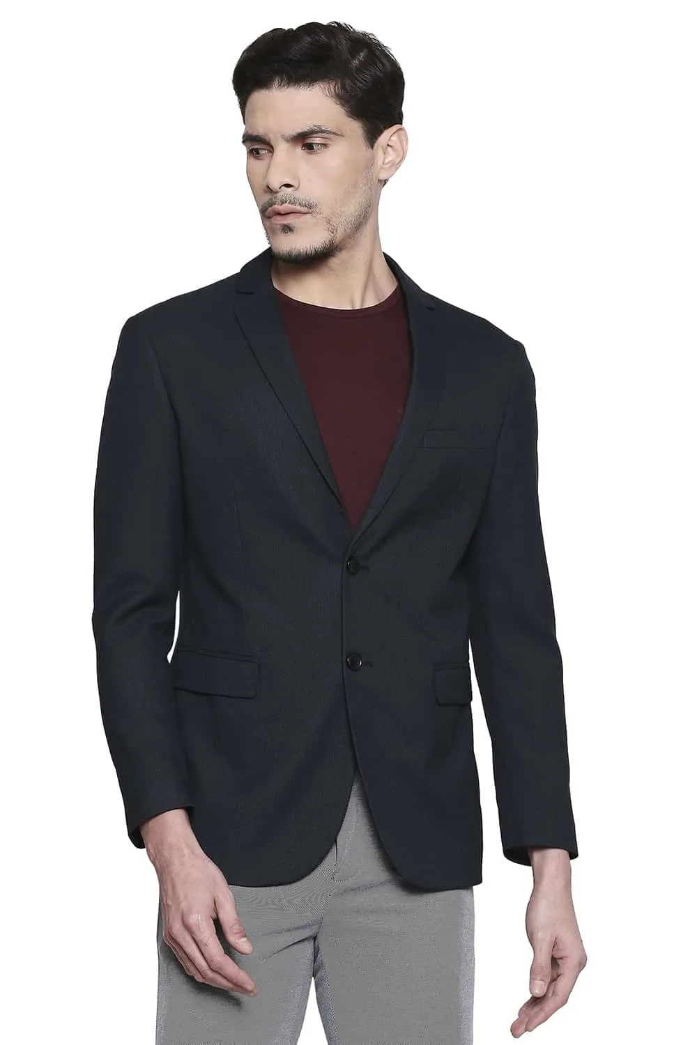 Comfort Fit 2 Button Stretch Blazer