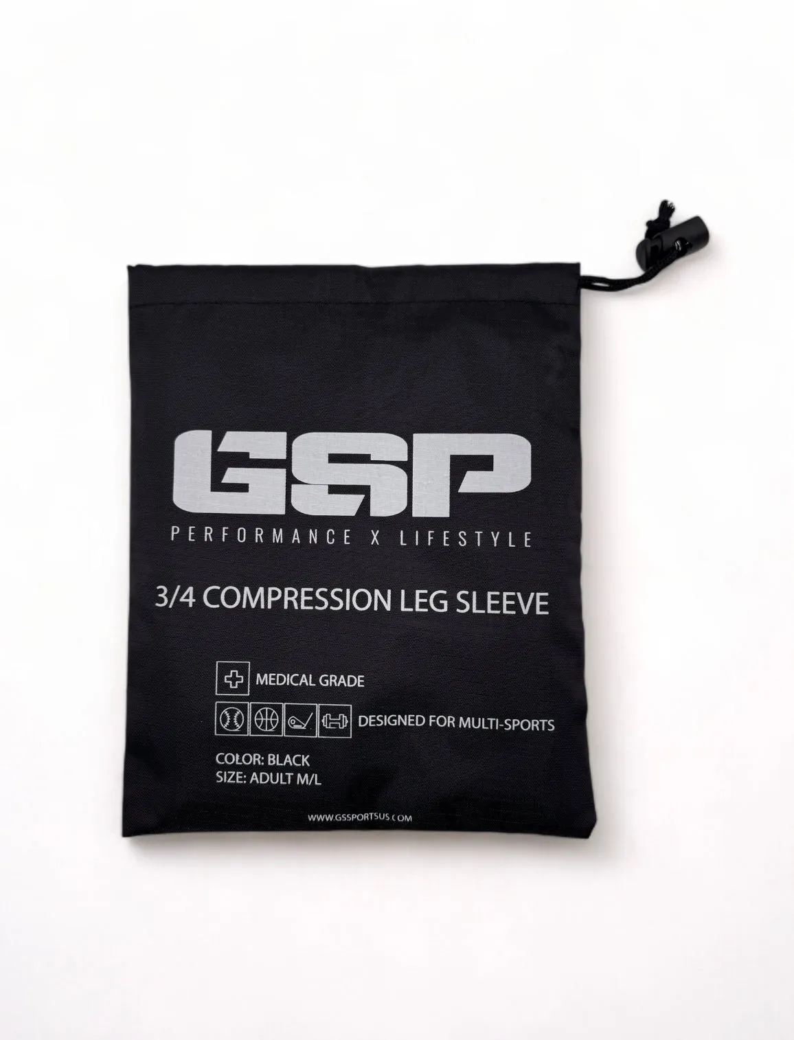 Compression 3/4 Leg Sleeve - Black (pair)