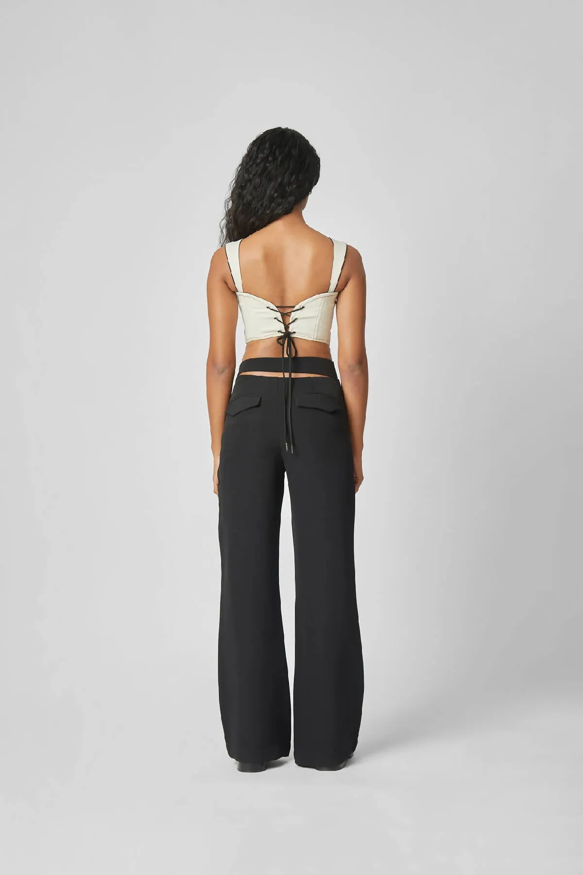 CUTOUT FLARED PANTS