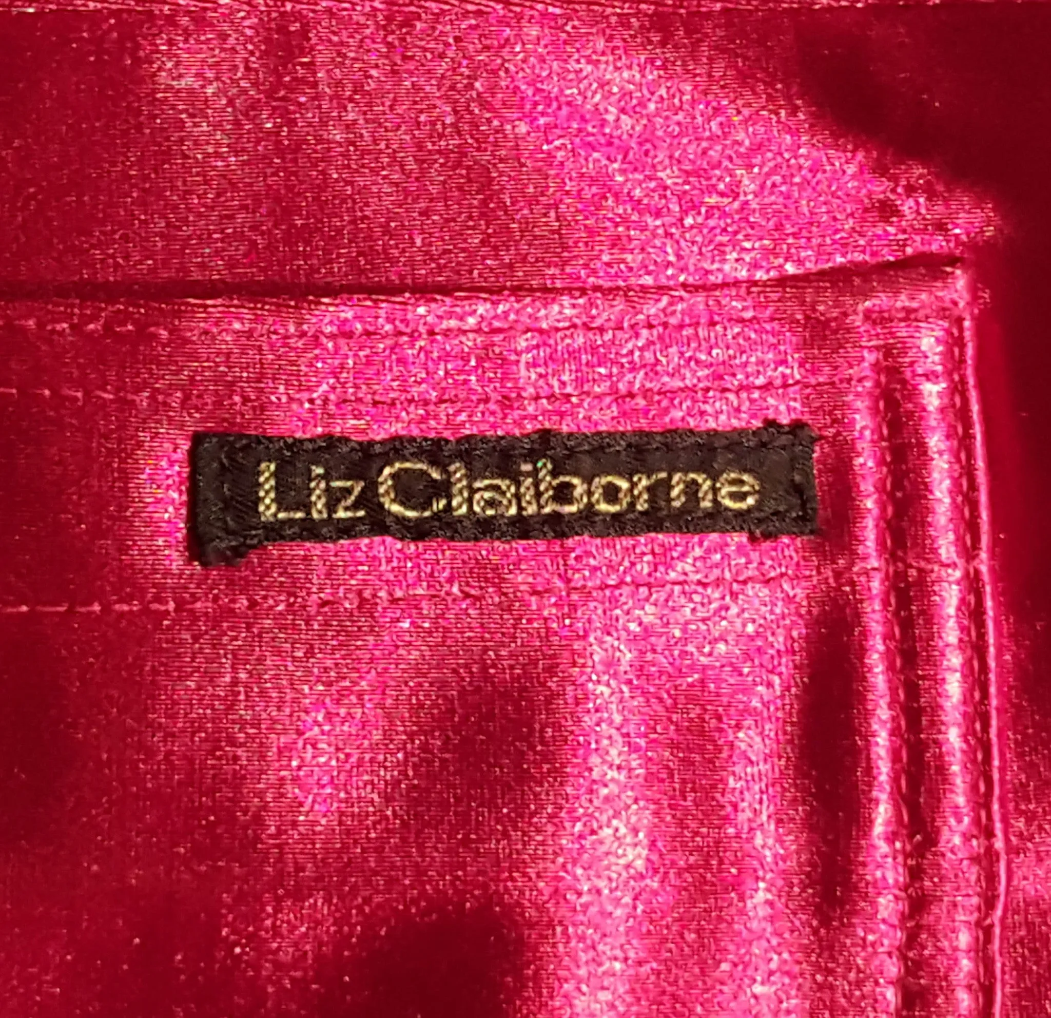 Disco Pant Fuchsia Satin, 1980s