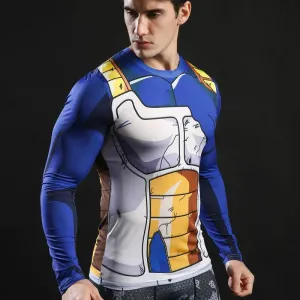 Dragon Battle Torn Armor Compression Shirt Long Sleeve