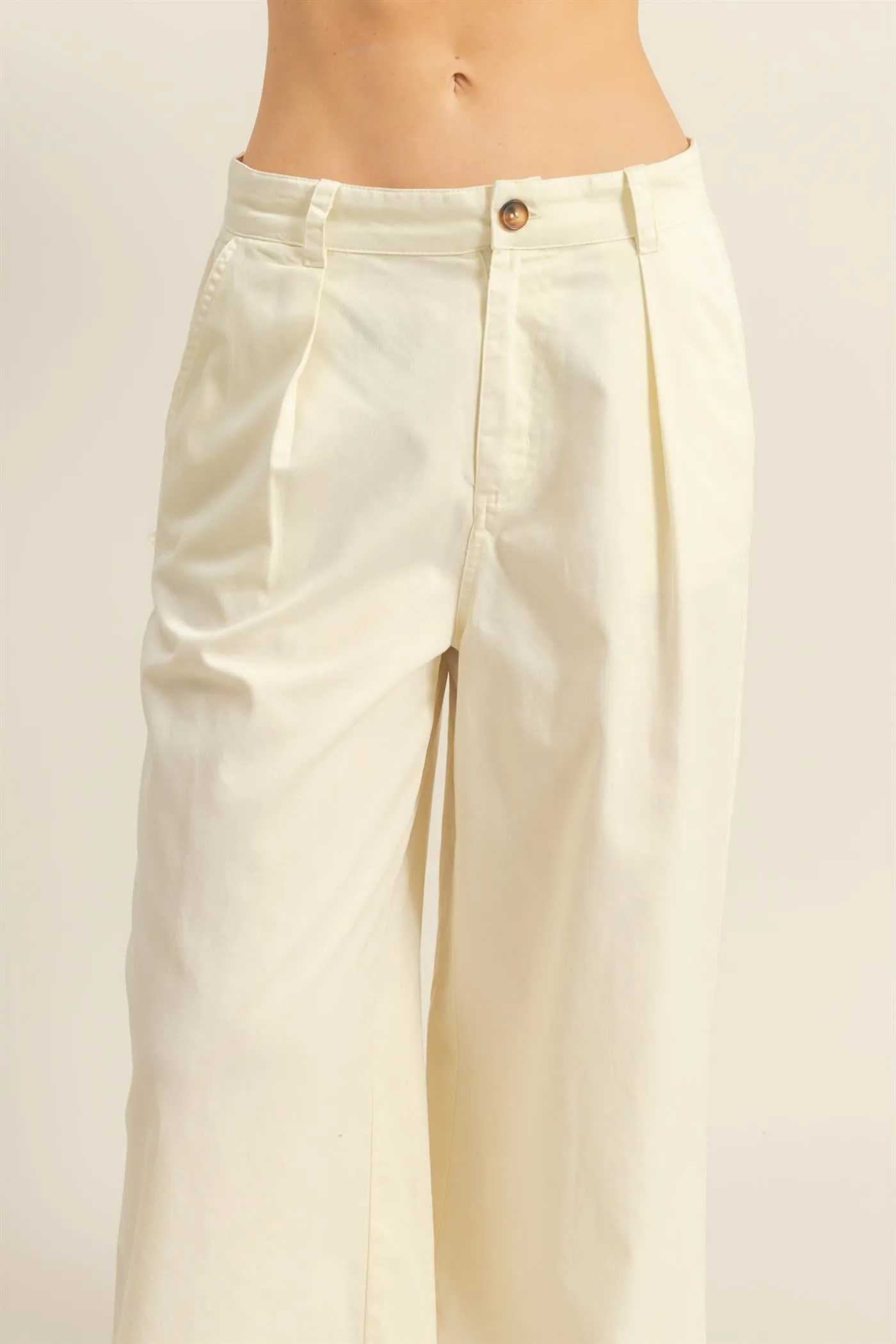 DZ24C967-High Waist Basic Wide Leg Pants