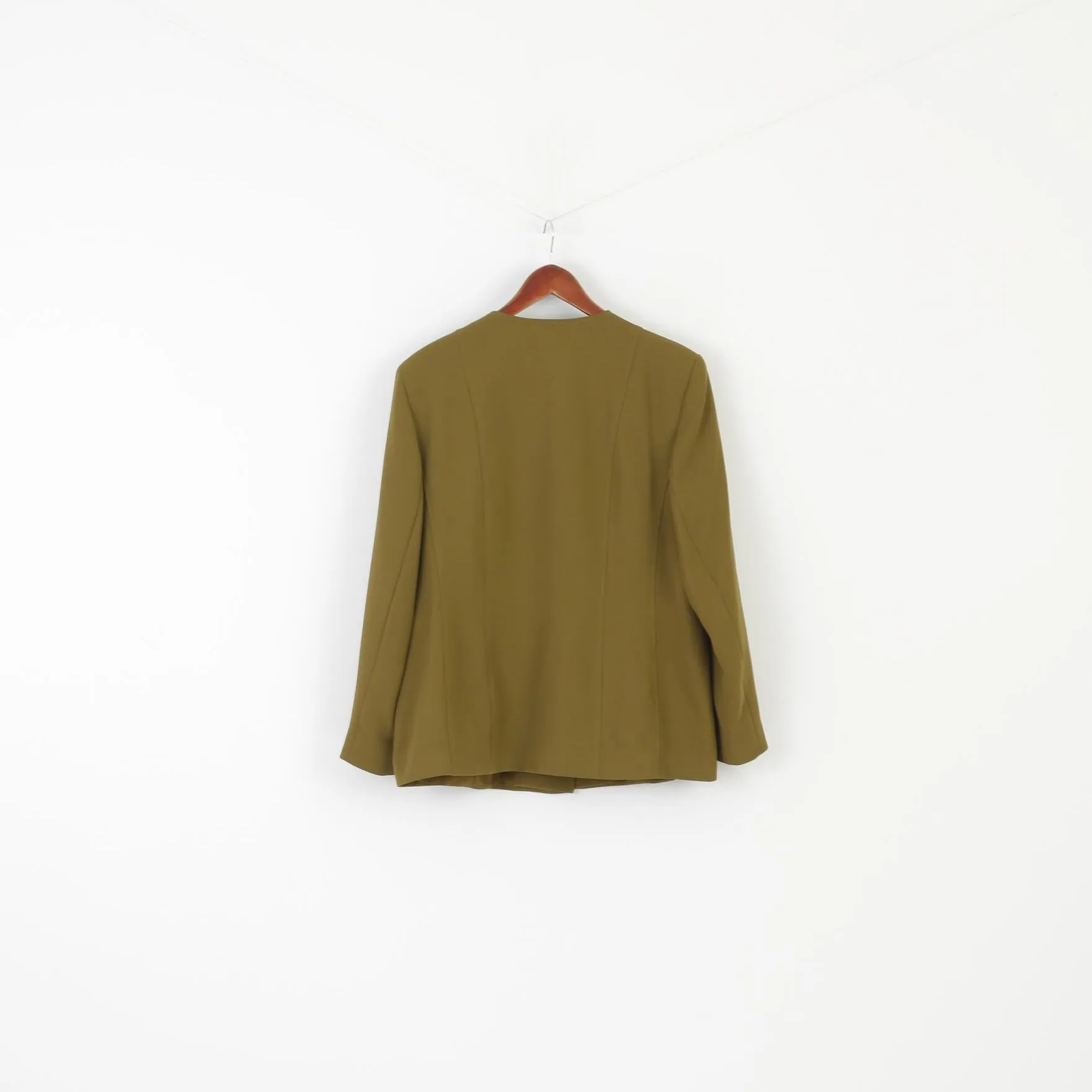 Eastex Heirloom Women 20 46 XL Blazer Green Shiny Sinlge Breasted Classic Jacket