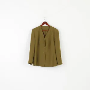 Eastex Heirloom Women 20 46 XL Blazer Green Shiny Sinlge Breasted Classic Jacket