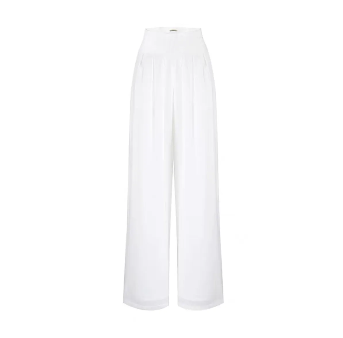 Edena High Waist Palazzo Pants in White