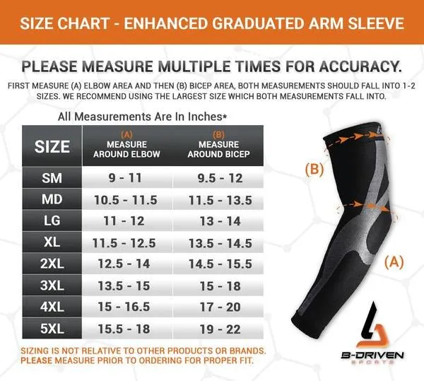 Enhanced Graduated Compression Arm Sleeve | Red - Pair