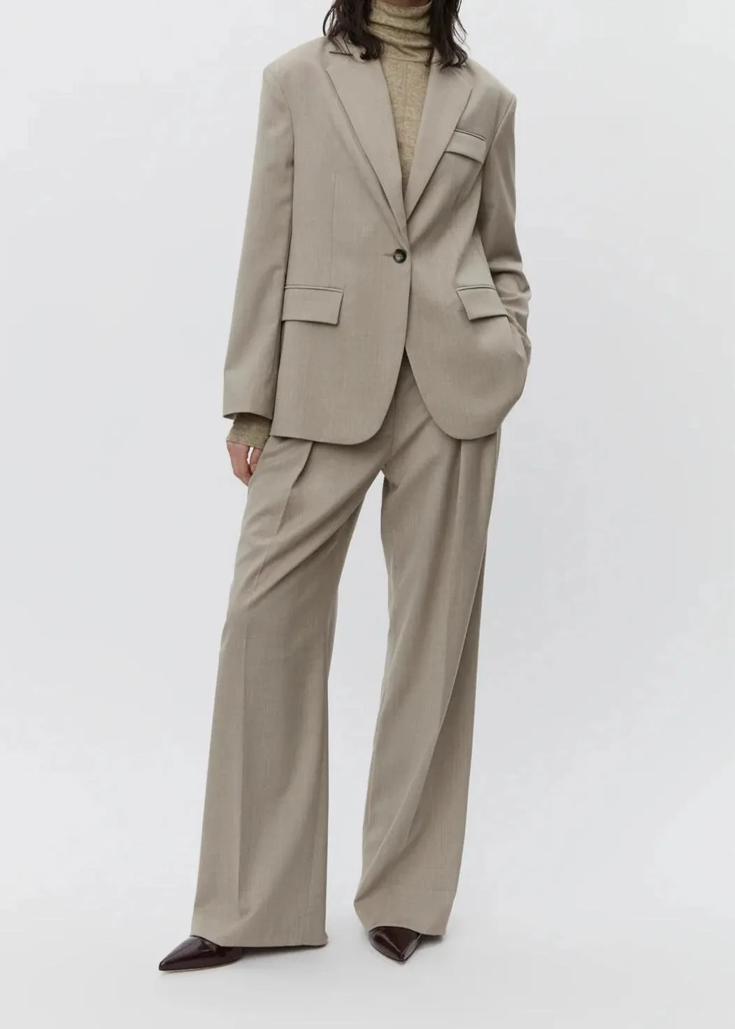 EZRA CLASSIC WOOK BLEND BLAZER | PETRIFIED OAK MELANGE