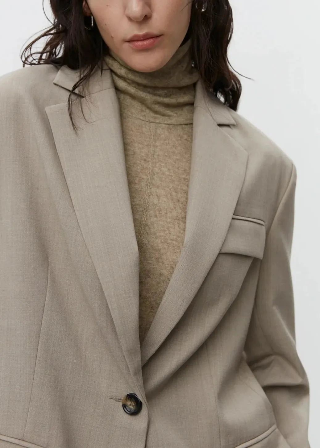 EZRA CLASSIC WOOK BLEND BLAZER | PETRIFIED OAK MELANGE