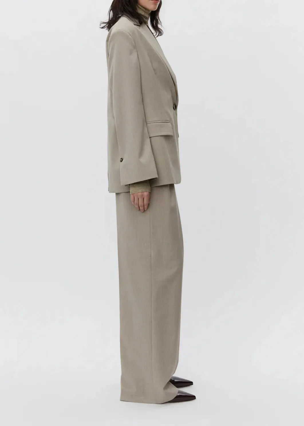 EZRA CLASSIC WOOK BLEND BLAZER | PETRIFIED OAK MELANGE